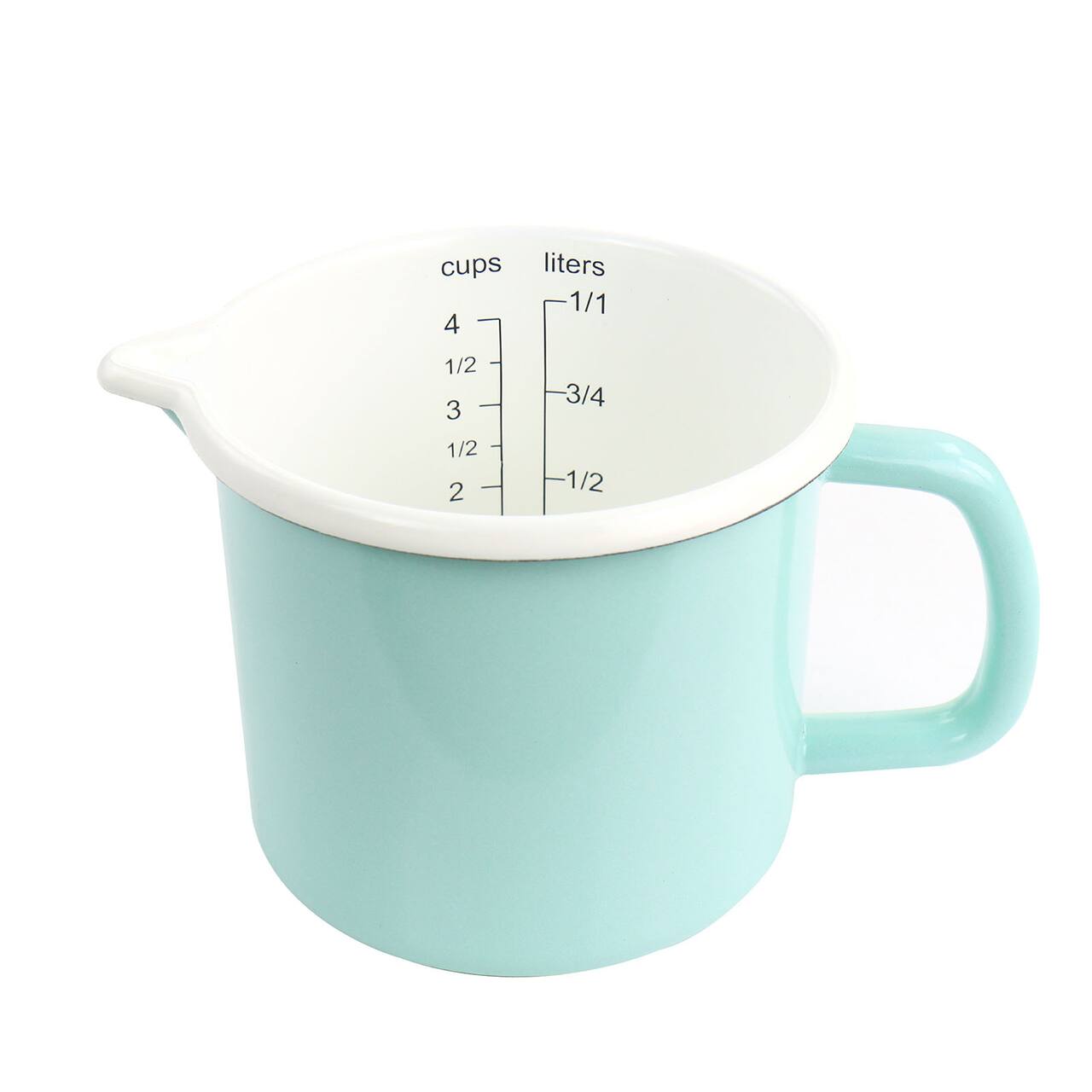 Martha Stewart Turquoise Enamel on Steel Measuring Cup